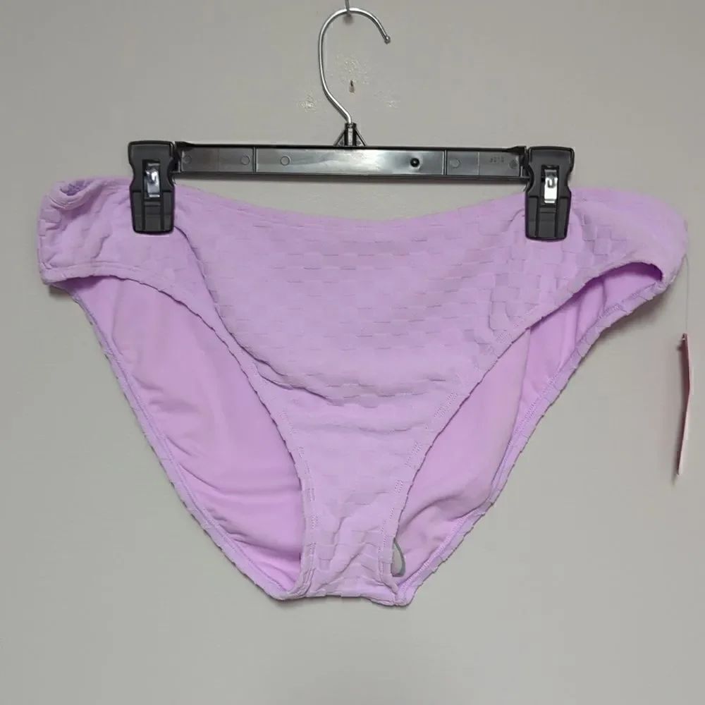 NWT Ninety-Nine Degrees Purple Texture Bikini Bottom